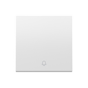 Individual rocker for push button with engraved bell tilt white matte Simon 360