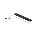 POWER STRIP 6 SOCKETS WITH 1.4M CABLE, FOOT SWITCH, AND ULTRA-FLAT PLUG SIMON