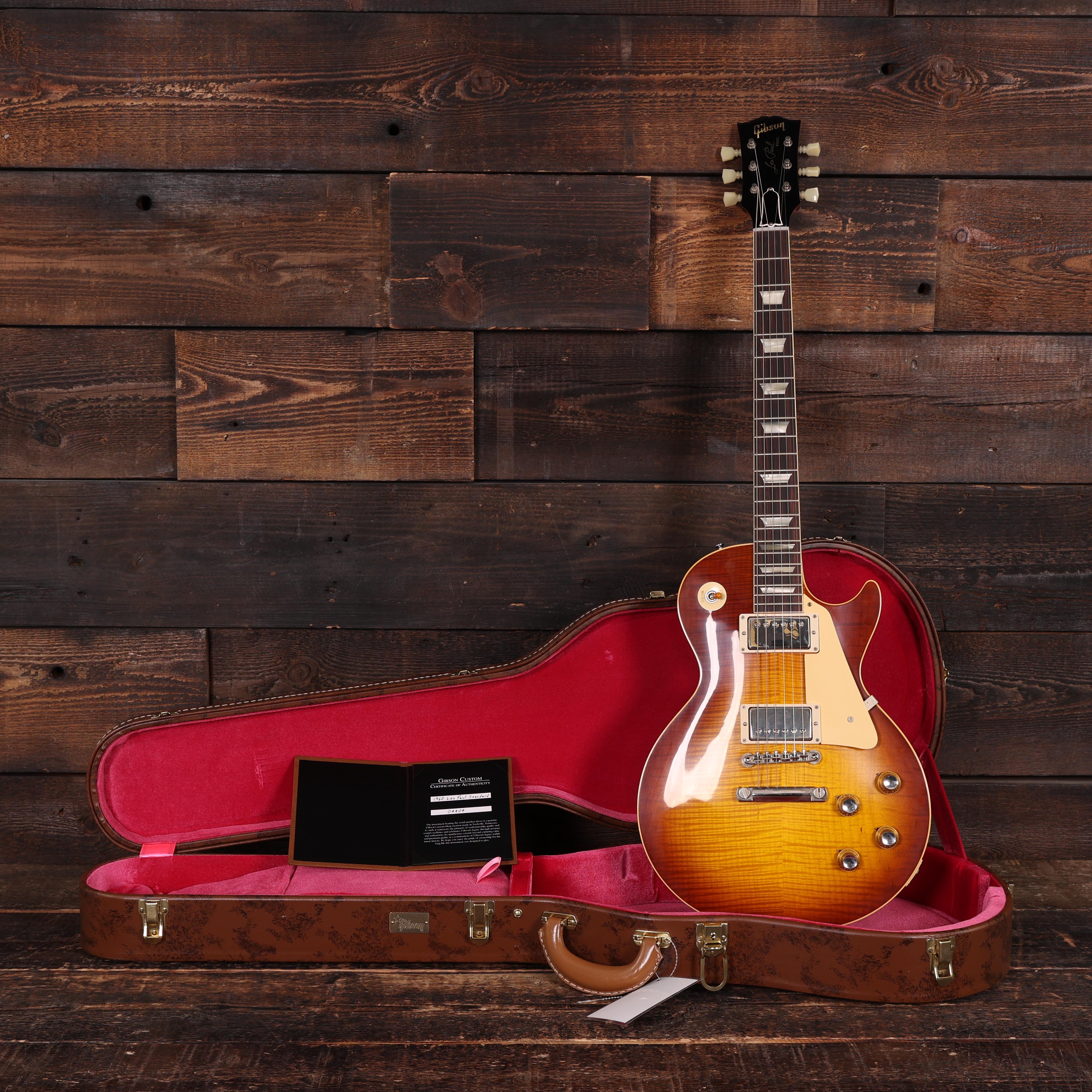 Gibson Custom Shop 1960 Les Paul Standard Reissue VOS Electric Guitar in Iced  Tea Burst - Andertons Music Co.