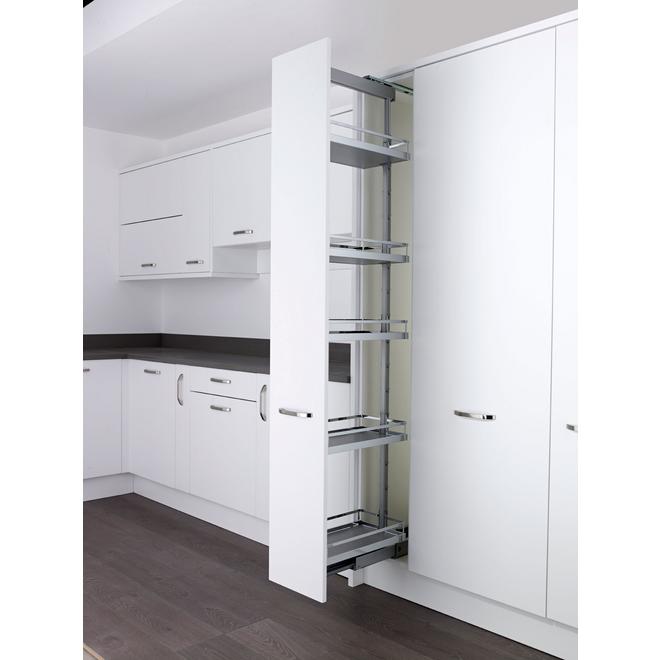 Dispensa Larder, 500mm, Chrome Arena Style (fits 1800mm-2200mm height)