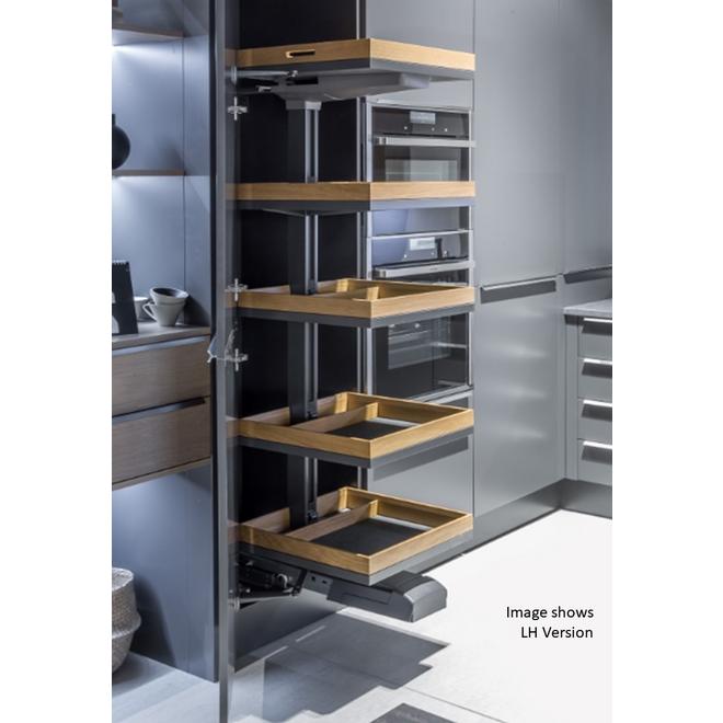 Convoy Larder, 600mm, Anthracite with Oak Elements, Left Hand