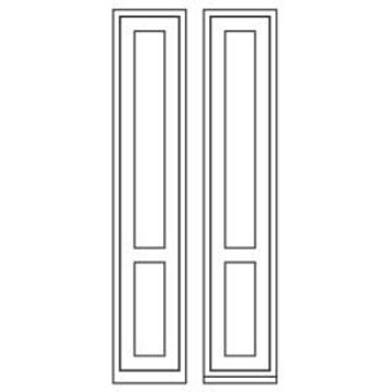 1909 Ovolo Beaded Combination Door, 2018x495mm, incl fixed bottom rail, 1 crossrail