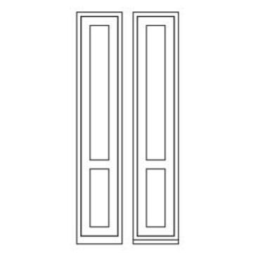 1909 Ovolo Beaded Combination Door, 2018x595mm, incl fixed bottom rail, 2 crossrail