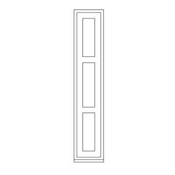 1909 Ovolo Beaded Combination Door, 2018x295mm, incl loose bottom rail, 2 crossrail