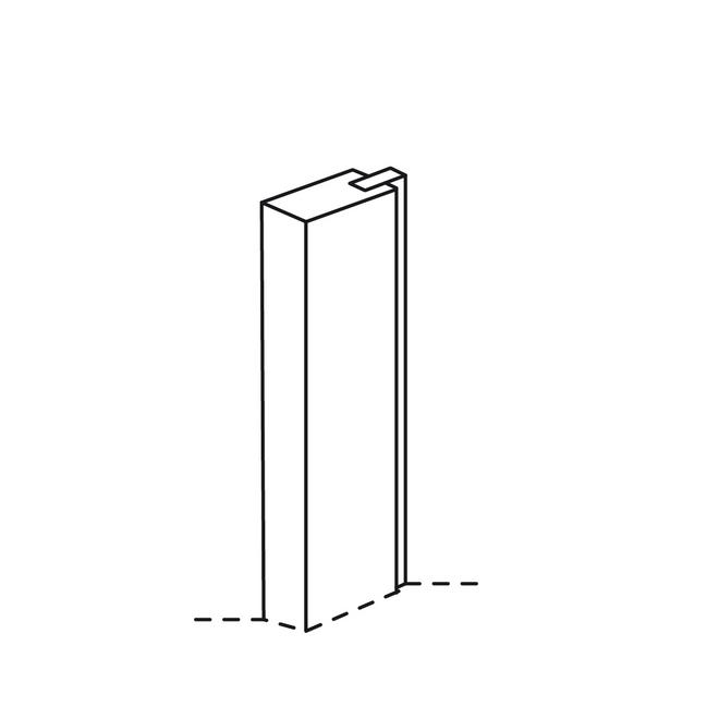 Belsay Woodgrain Reed Green Tall Square Feature post, 2400x50x75mm ...