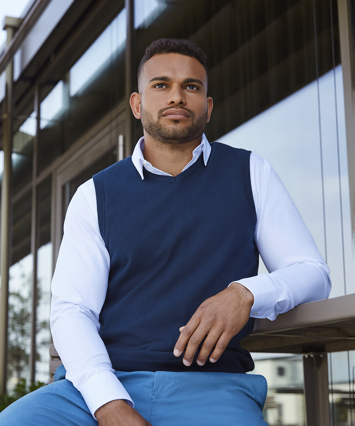 Picture of Long sleeve herringbone shirt