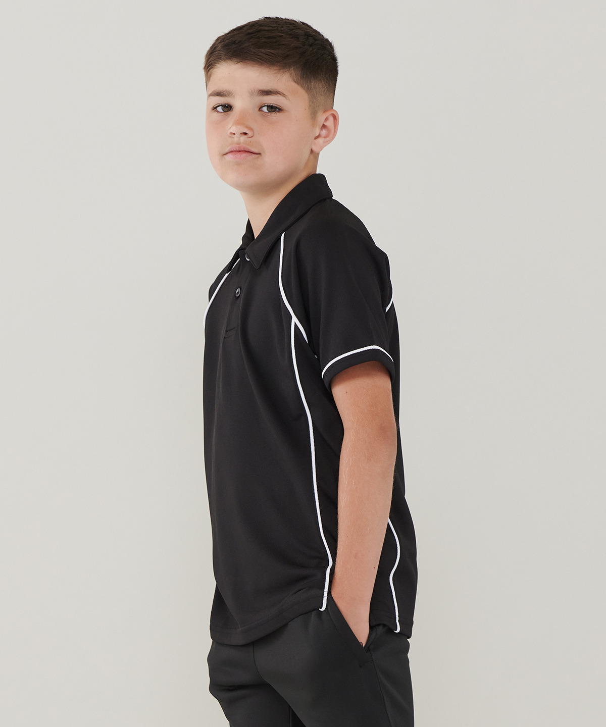 Picture of Kids piped performance polo