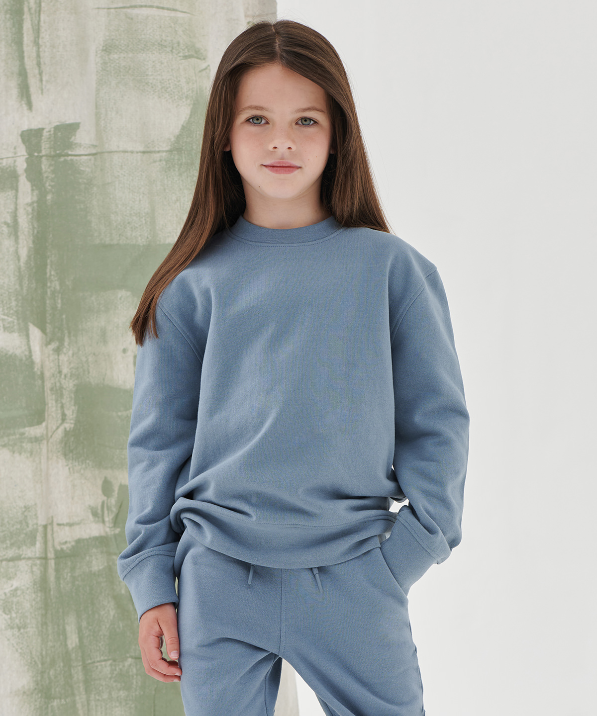 Picture of Kids sustainable fashion curved hem sweatshirt