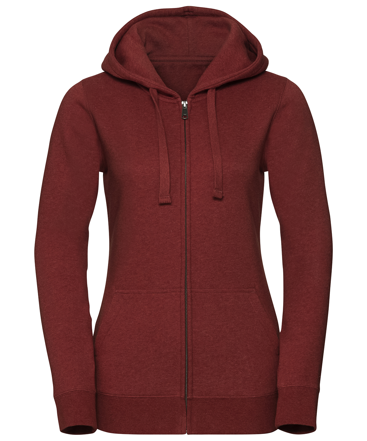 Women's authentic melange zipped hood sweatshirt