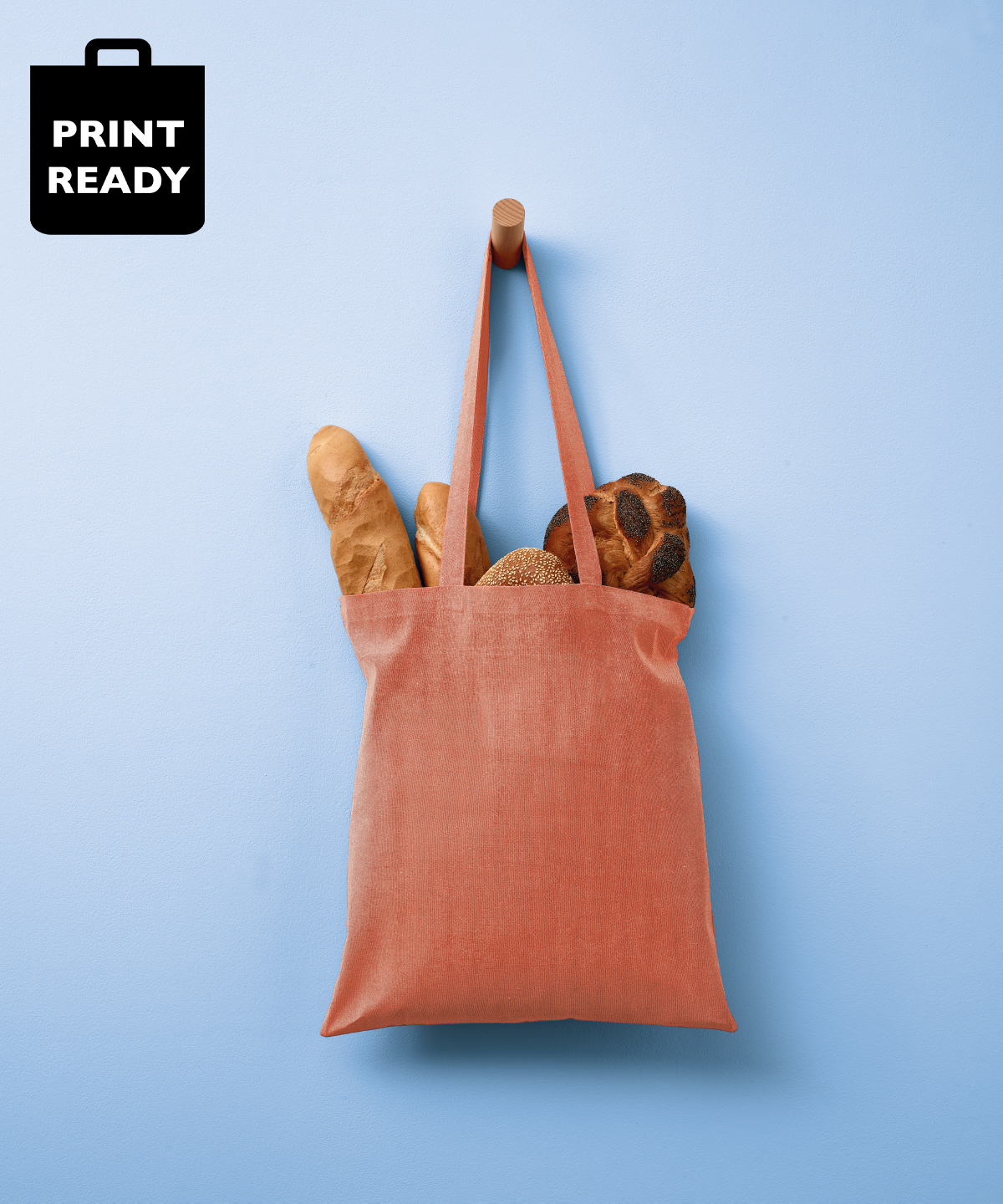 Picture of Recycled cotton shopper long handle