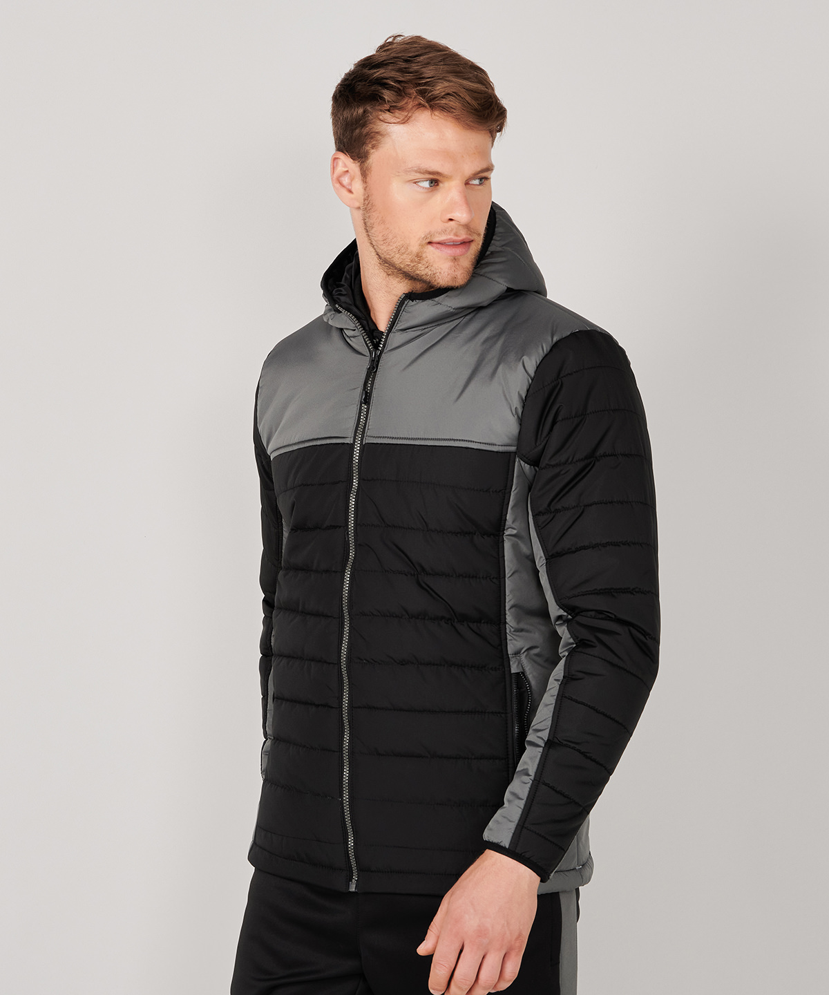 Picture of Hooded contrast padded jacket