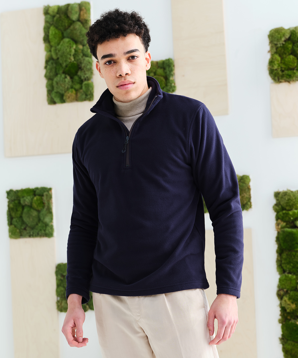 Picture of Honestly made recycled half zip fleece