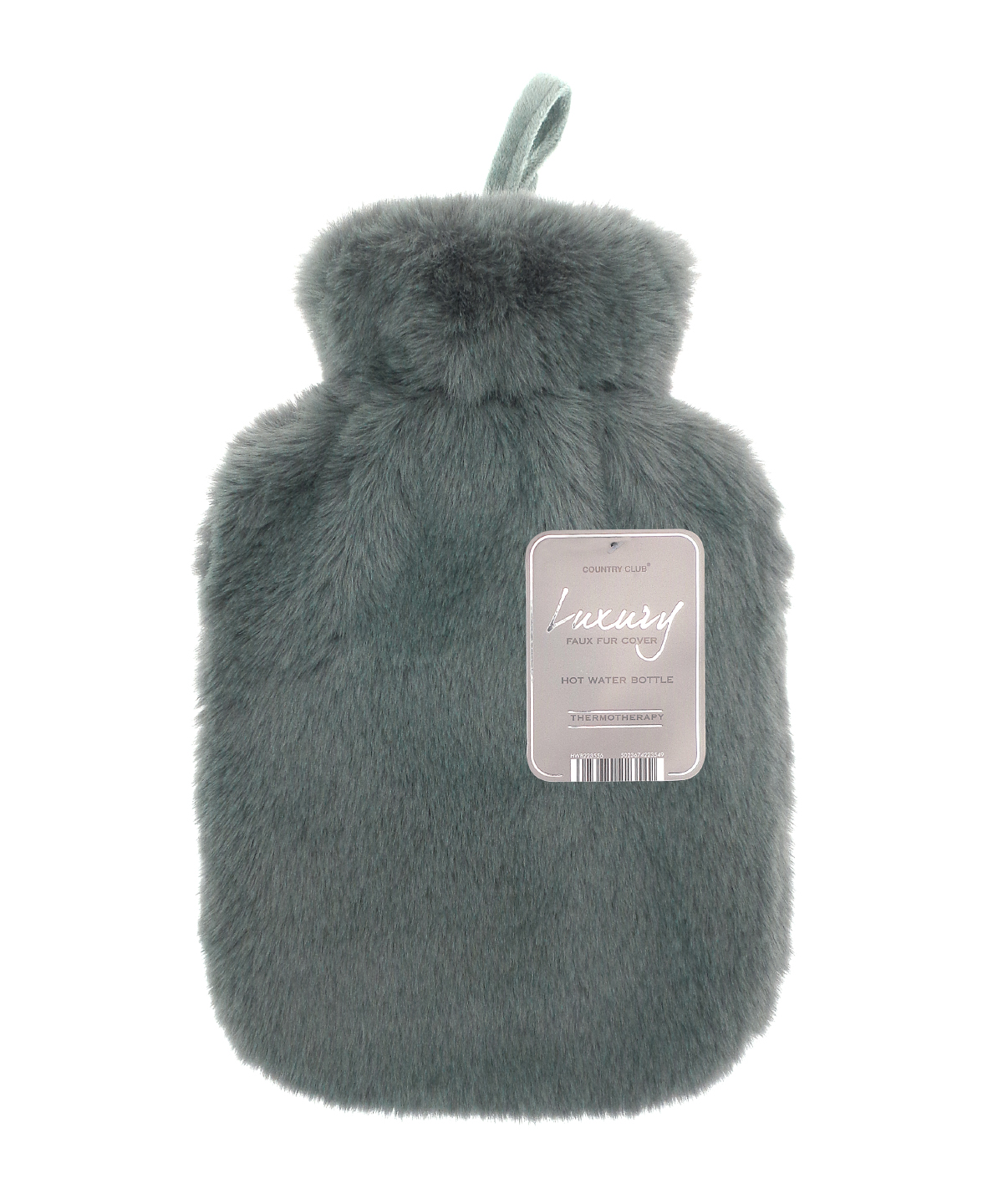 Super luxury faux fur hot water bottle and cover, front