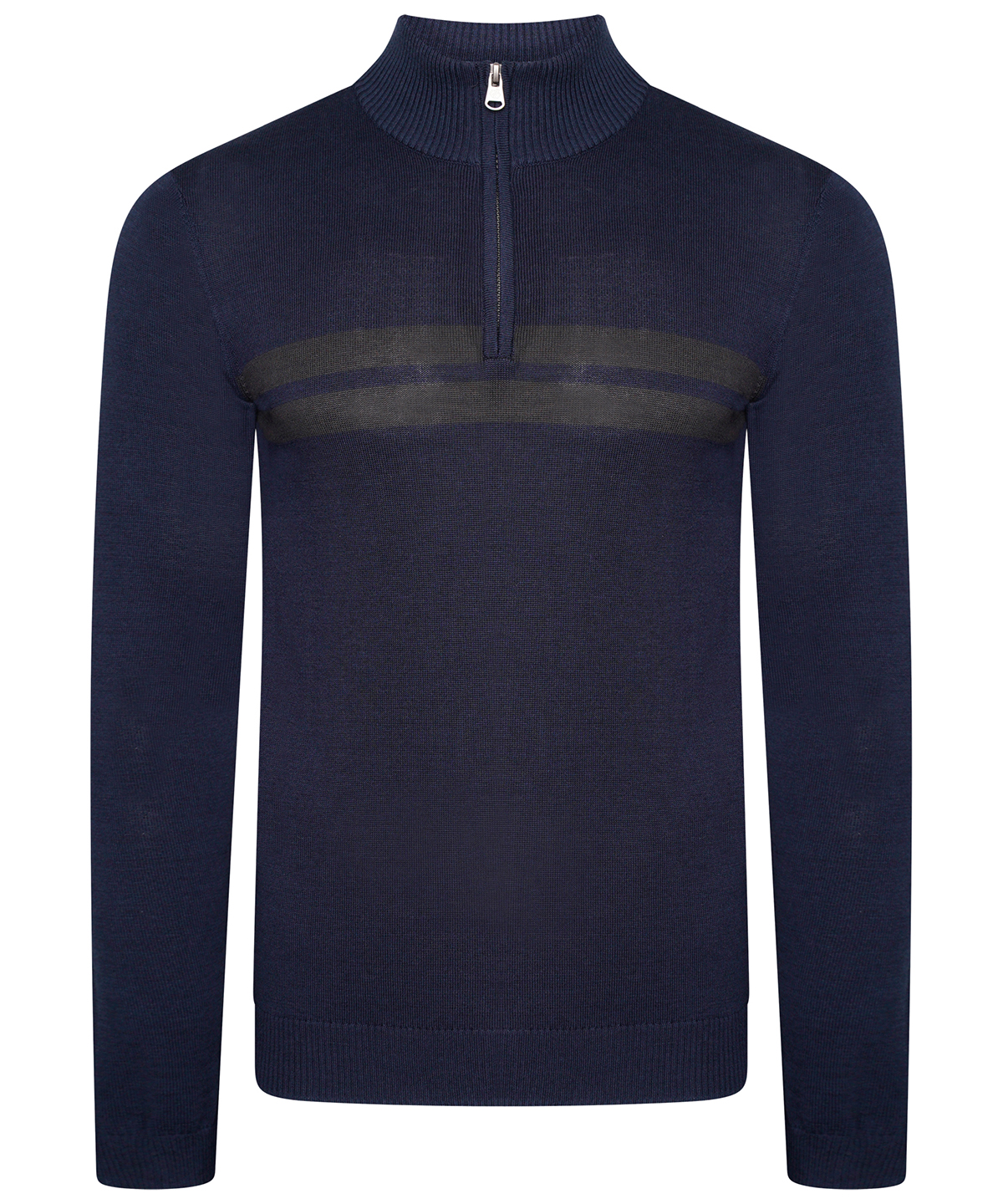 Unite Us 1/4 Zip Knitted Sweater Nightfall Navy/Ebony Grey Size 2XLarge