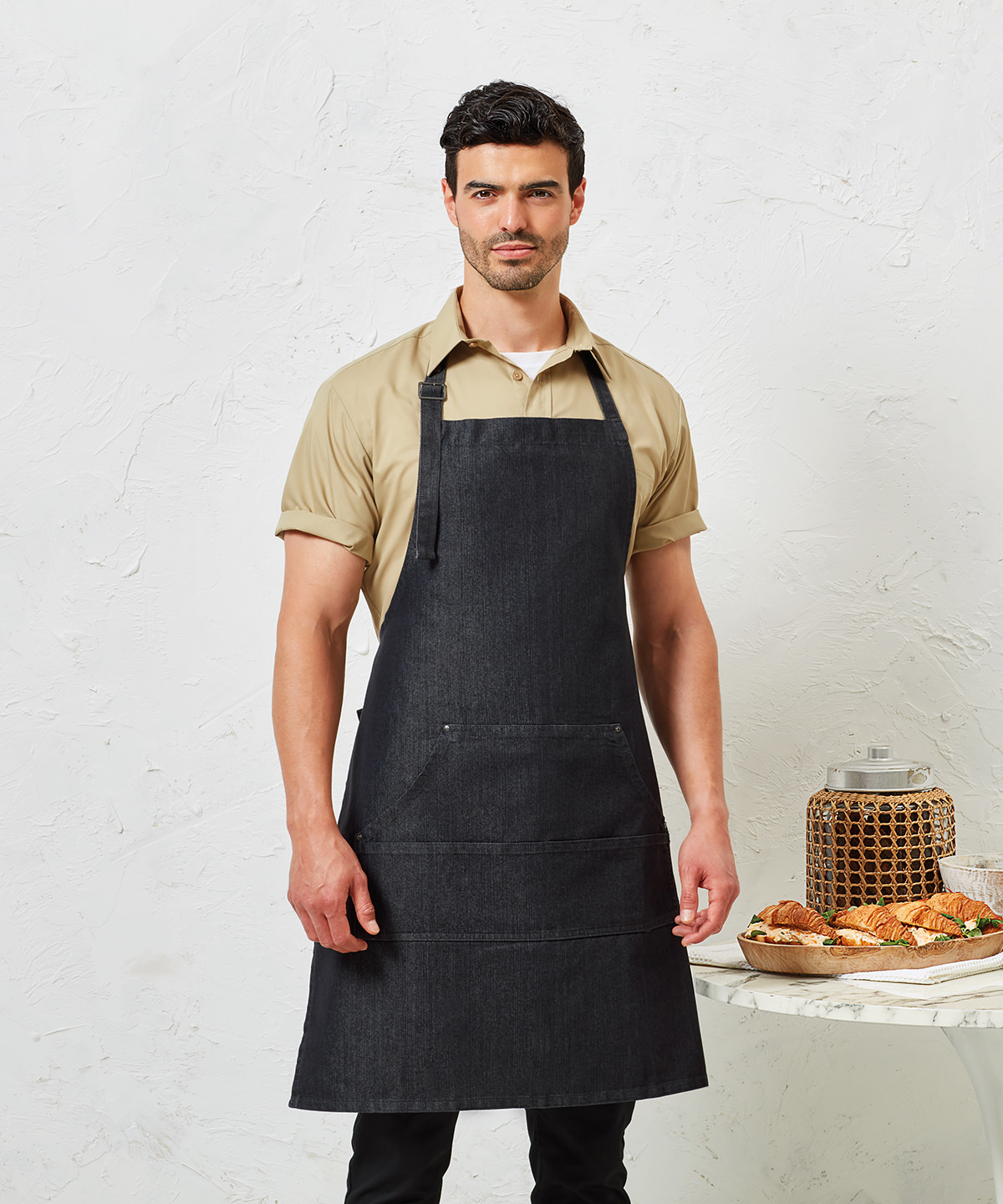 Picture of Jeans stitch bib apron