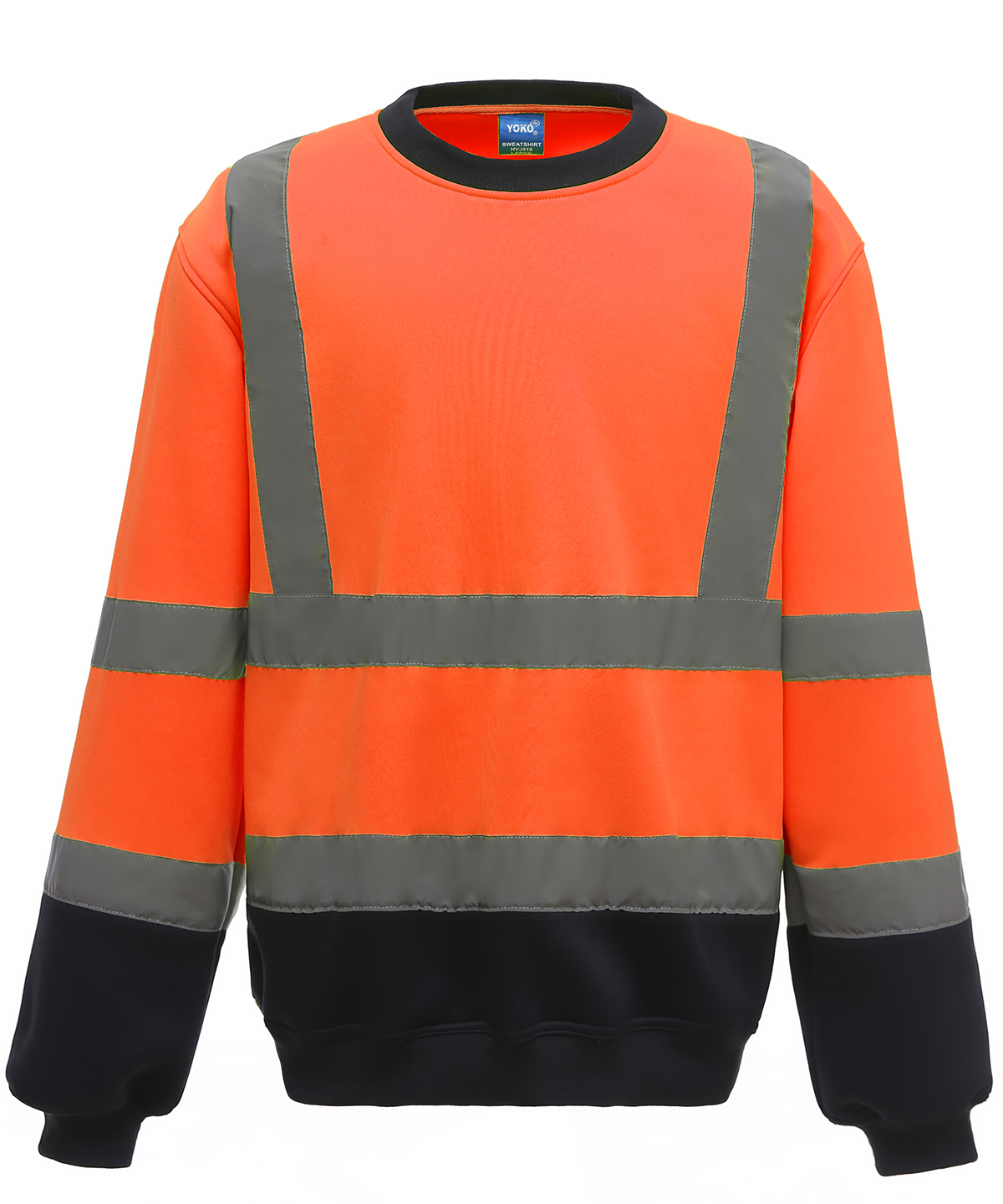 Hi-Vis Sweatshirt (Hvj510) Orange/Navy Size 2XLarge