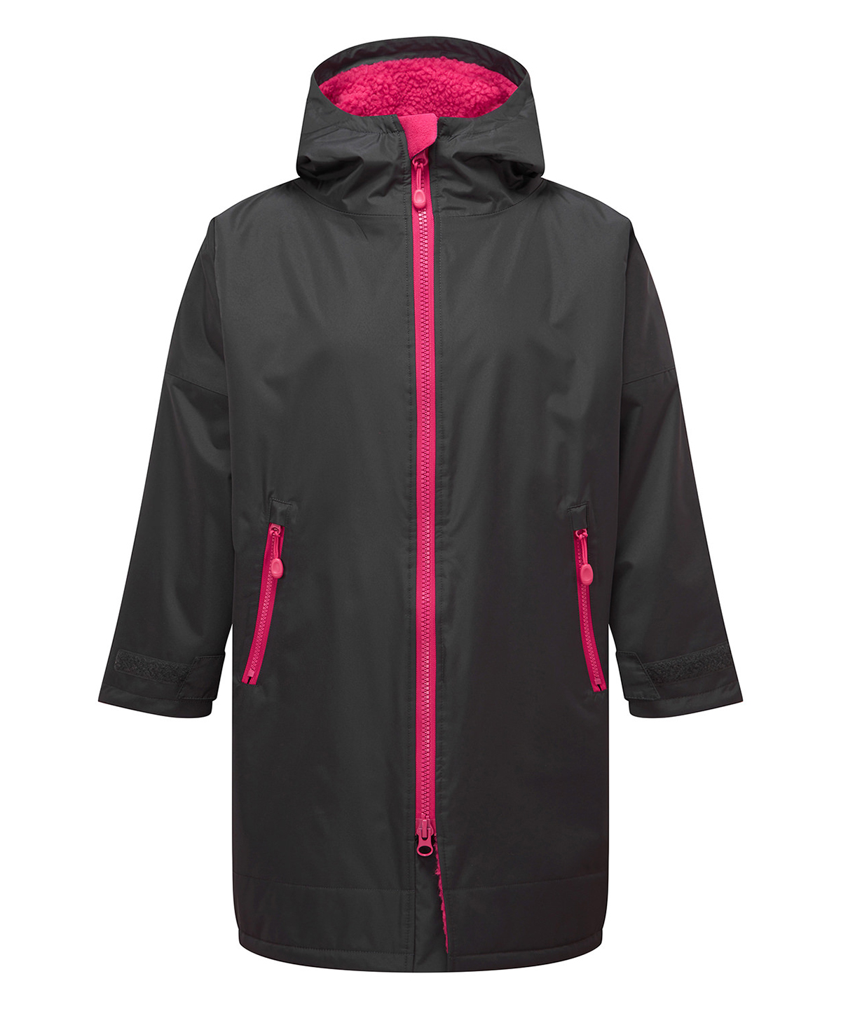 Kids TriDri® Recycled all-seasons waterproof changing robe, front