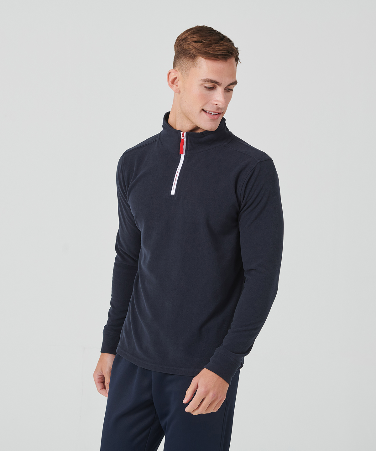 ¼ zip long sleeve fleece piped ¼ zip long sleeve fleece piped