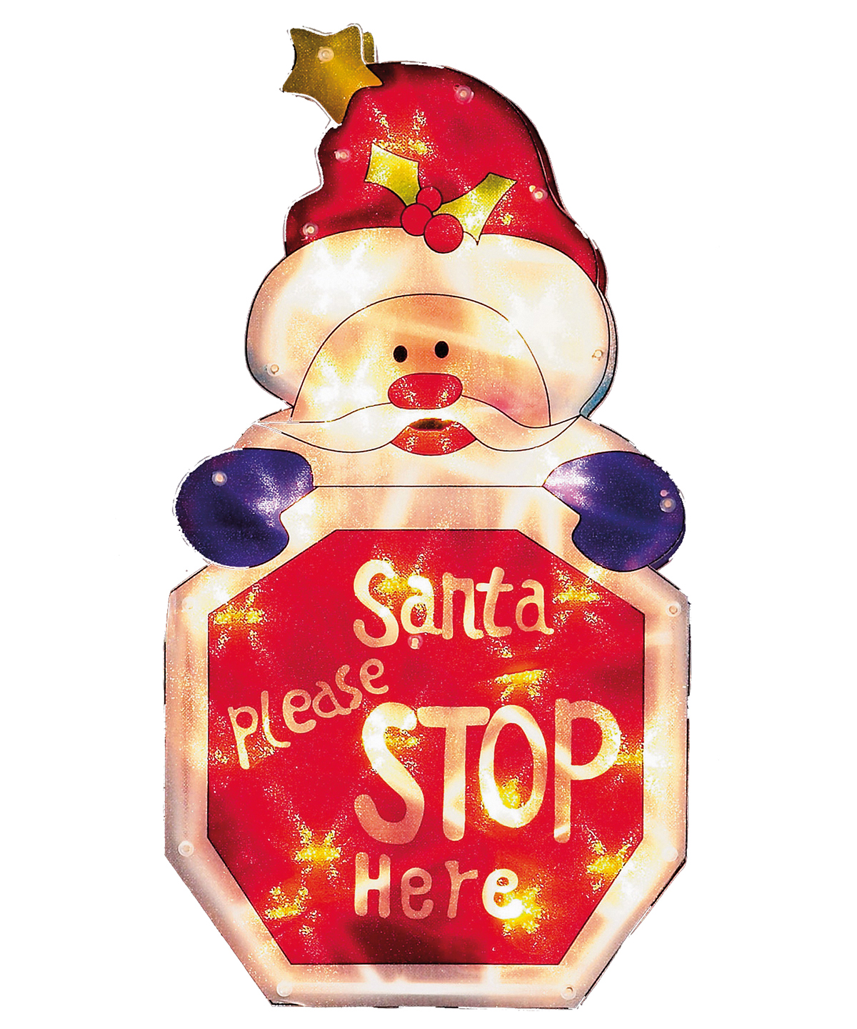 Santa please stop here sign