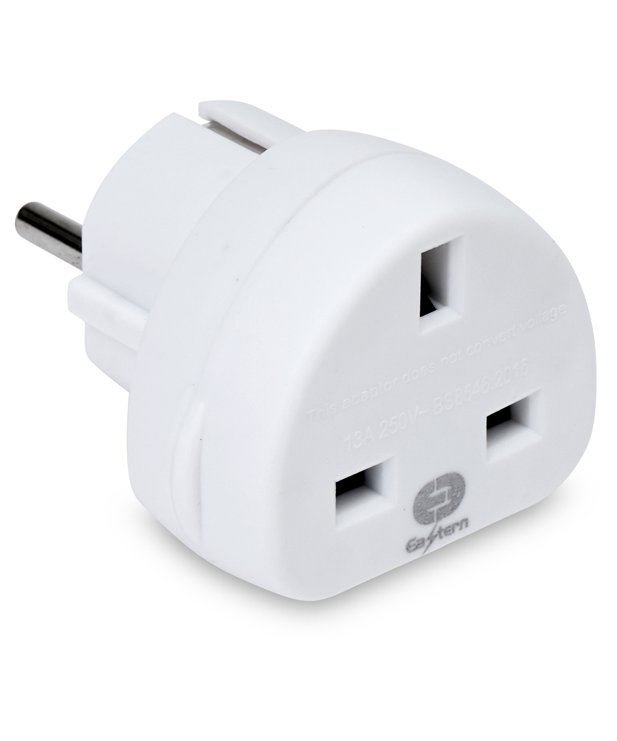 EU travel adaptor worn