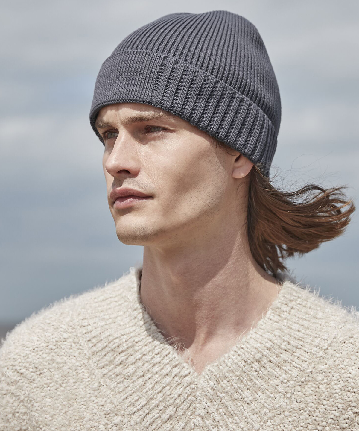 Organic cotton engineered patch beanie Organic cotton engineered patch beanie