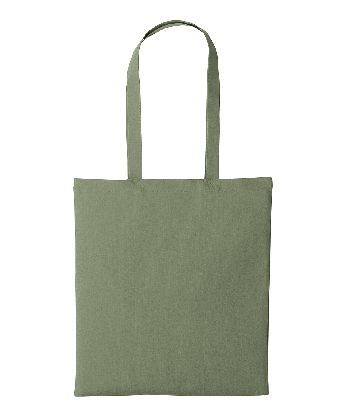 Recycled cotton shopper long handle, front
