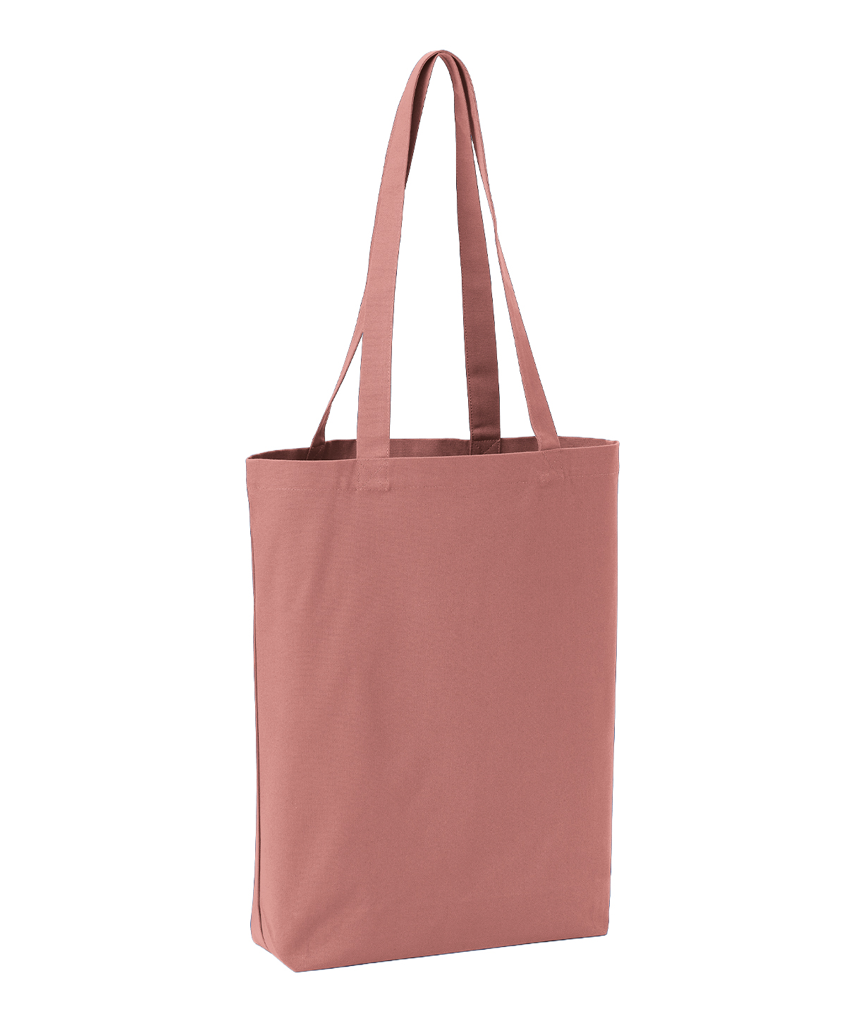 Recycled premium canvas ‘flat base’ shopper, front