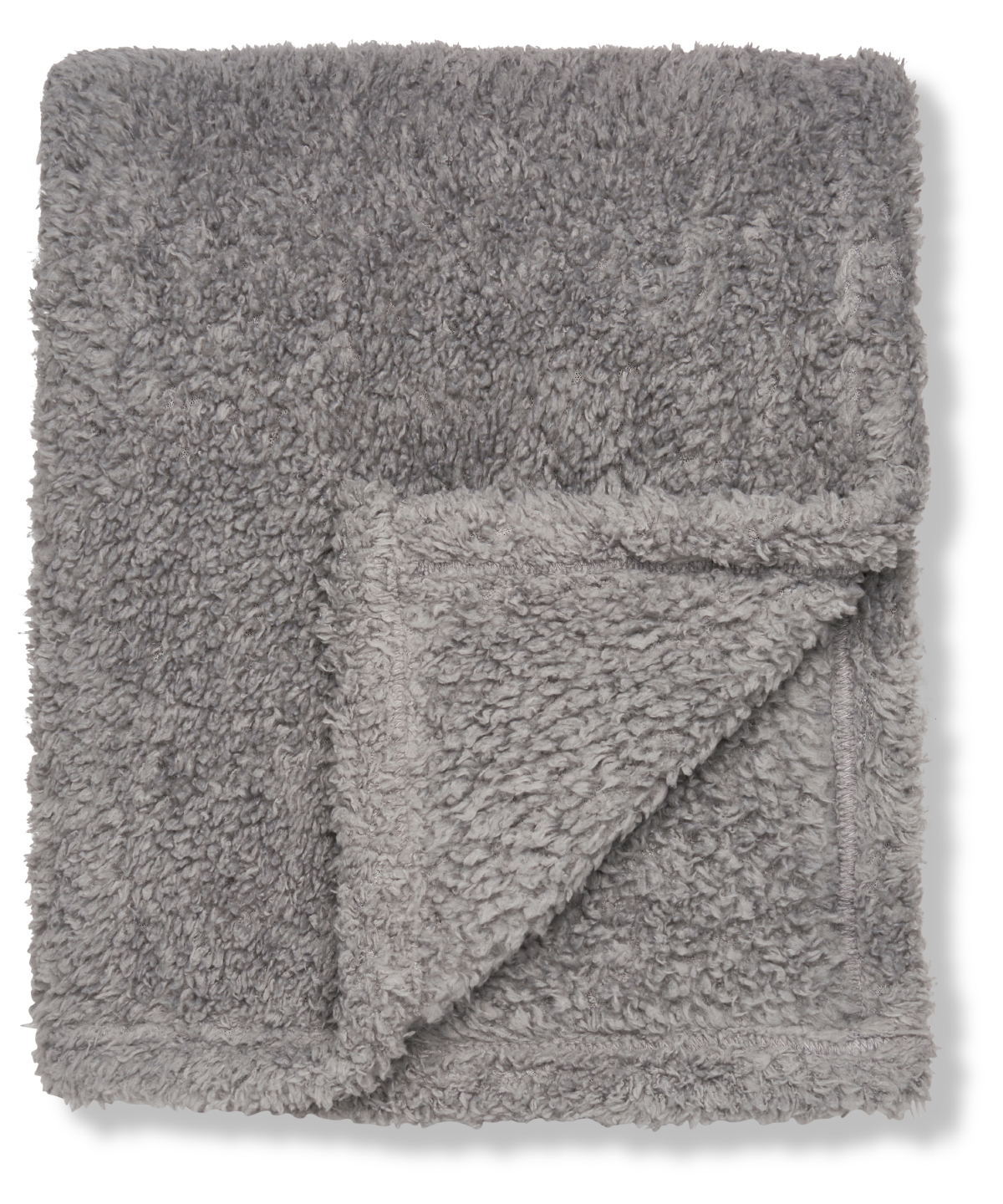 The Ribbon Teddy Bear Fabric Throw Grey Size One size