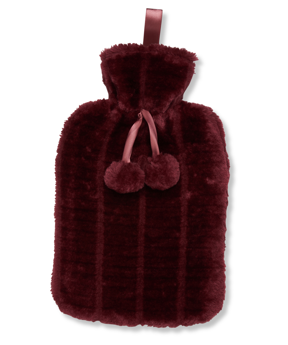 Luxury Classic Faux Fur Hot Water Bottle And Cover Red Size 2Large