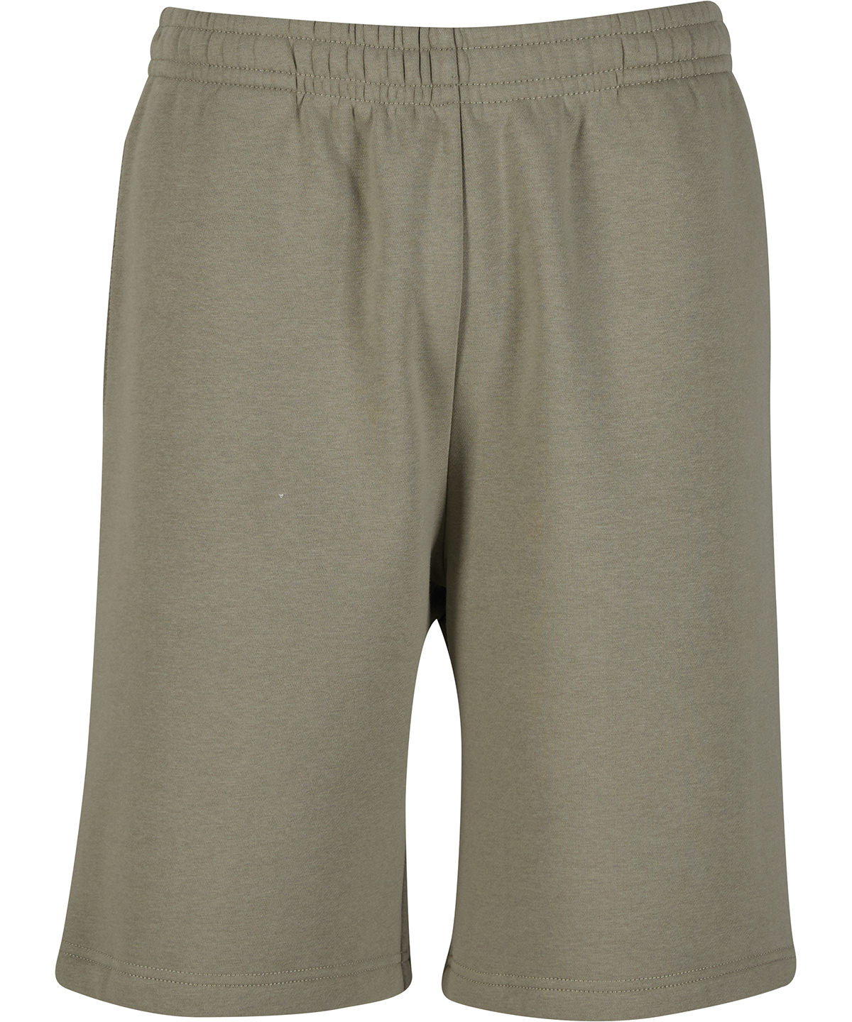 Build Your Brand Fluffy Sweat Shorts BY447 in Pale Olive