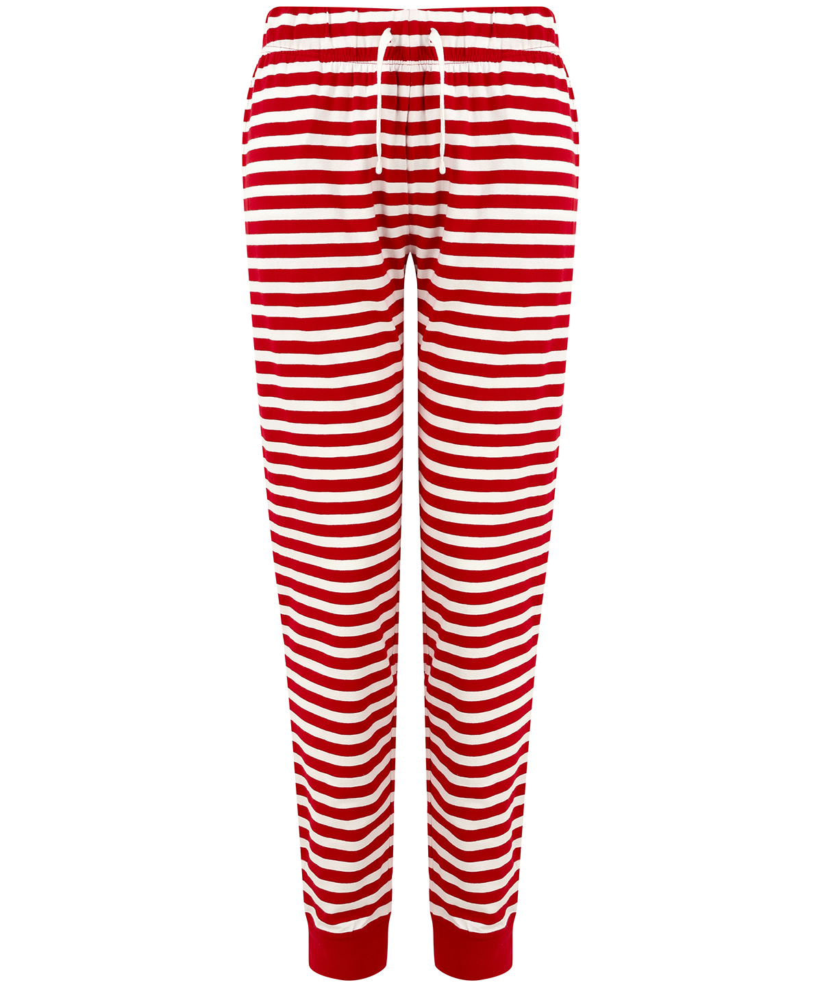 Womens Cuffed Lounge Pants Red/White Stripes Size 2XLarge
