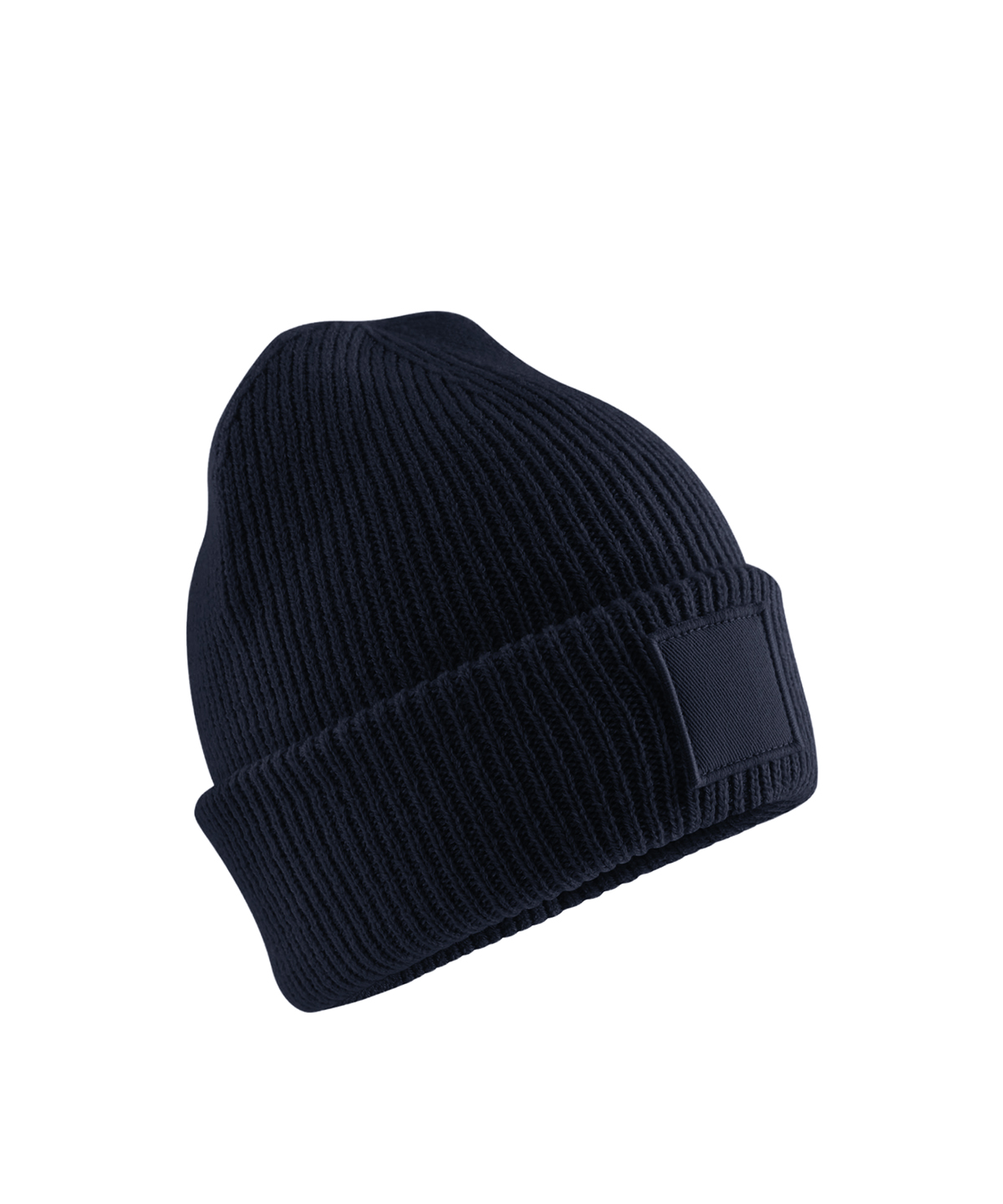 Beechfield Kids Deep Cuffed Tonal Patch Beanie B336B in French Navy