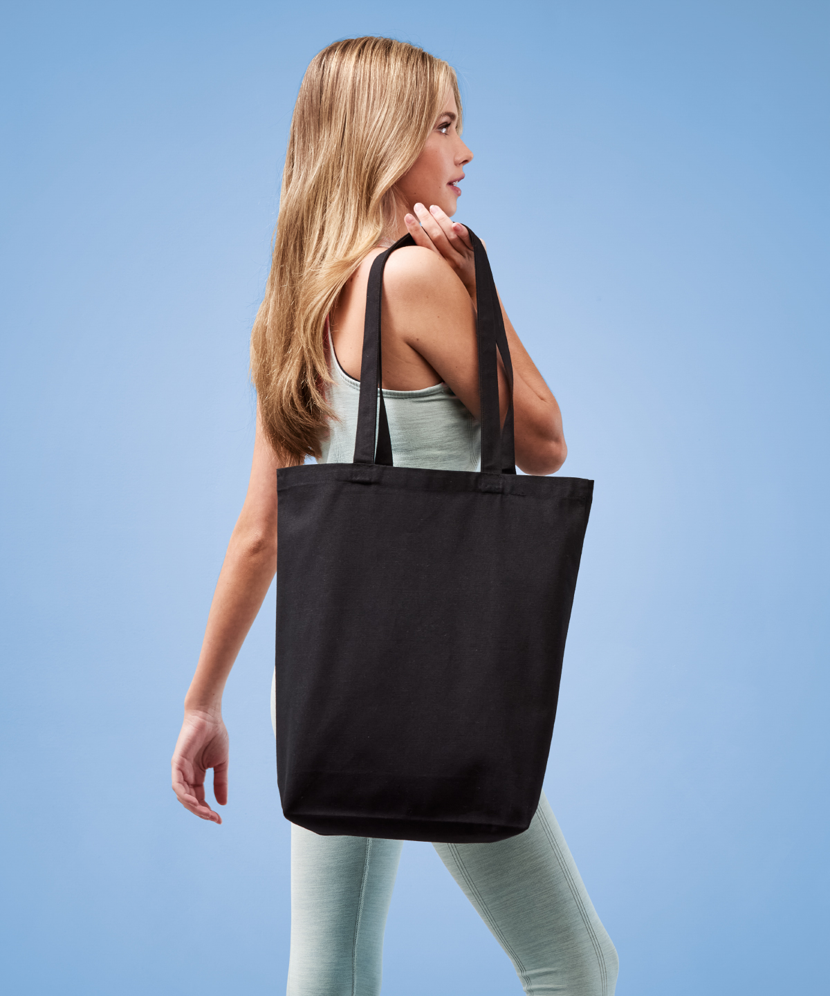Recycled premium canvas ‘flat base’ shopper
