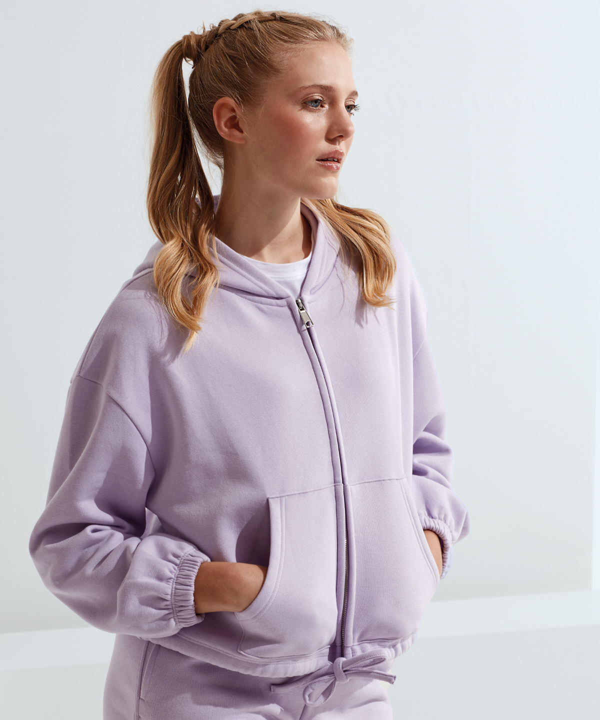 Women’s TriDri® recycled drawstring full-zip hoodie