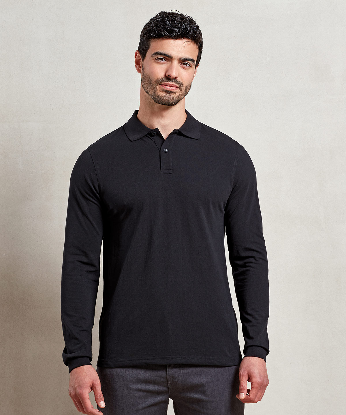 Picture of ‘Essential’ unisex long sleeve workwear polo shirt