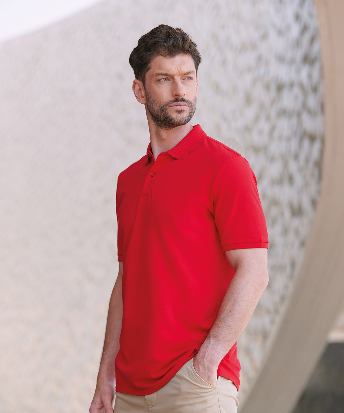 Micro-fine pique polo shirt
