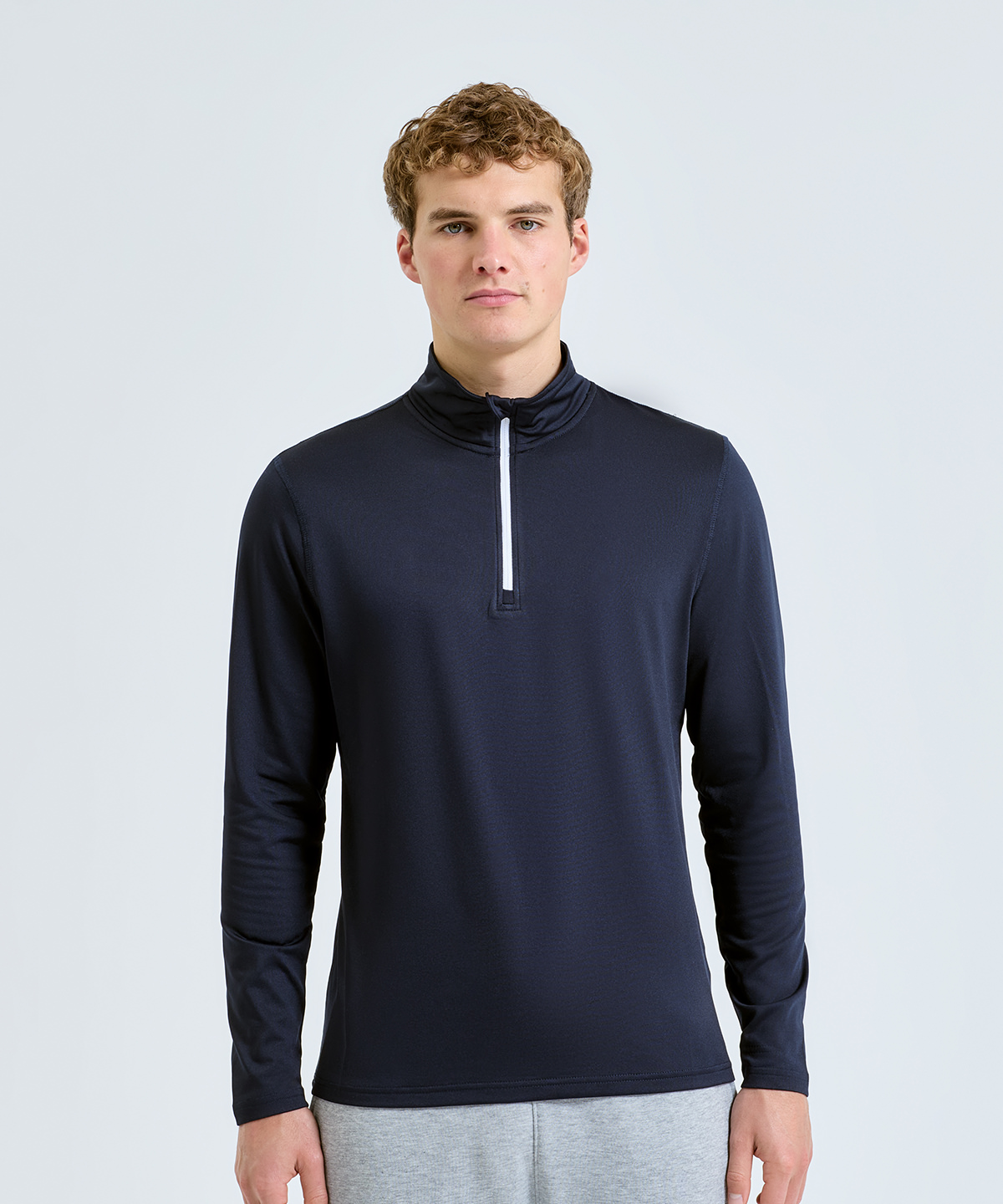 Men’s TriDri® recycled long sleeve brushed back ¼ zip Men’s TriDri® recycled long sleeve brushed back ¼ zip