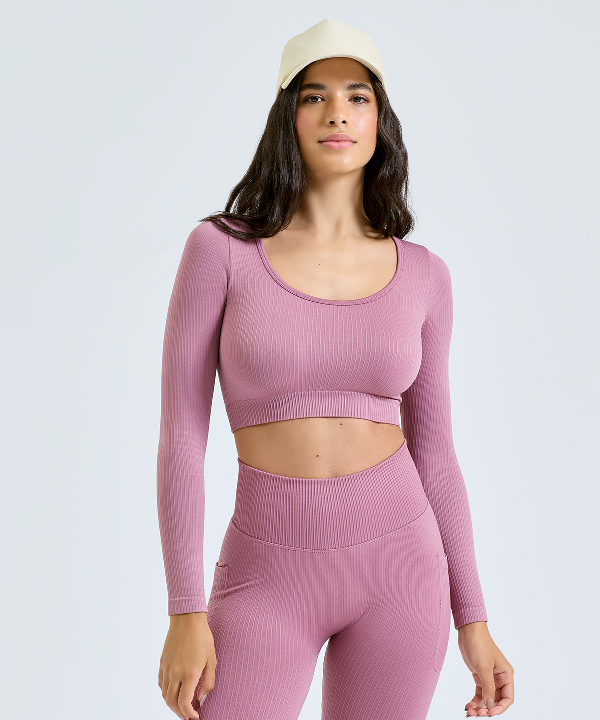 Women's TriDri(R) ribbed seamless "3D fit" crop top