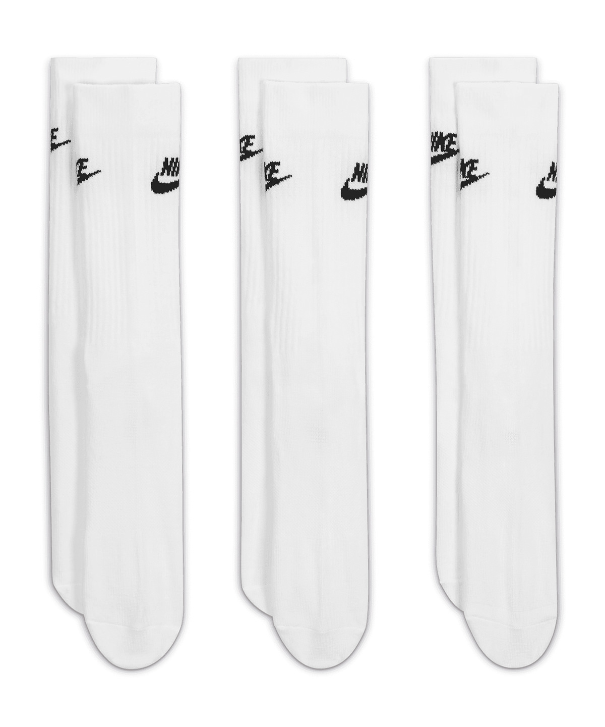 Nike Everyday Essential Crew Socks (3 Pairs) White/Black Size Medium