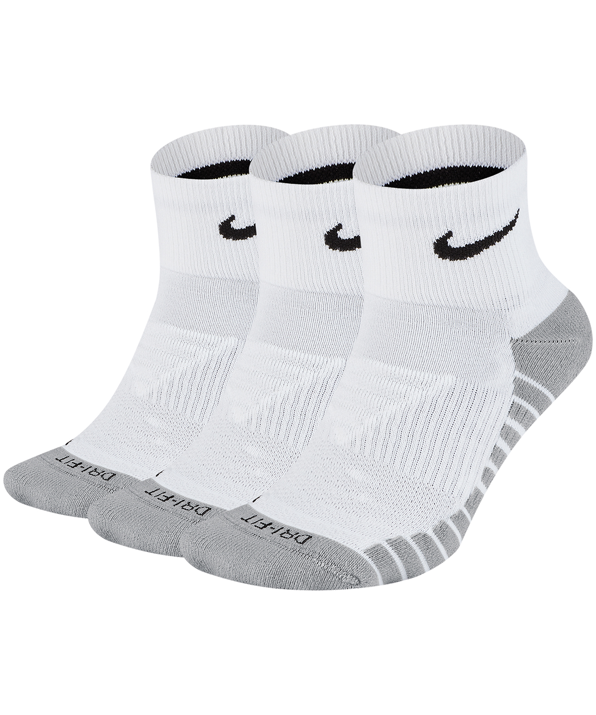Nike Everyday Max Cushioned Ankle Sock (3 Pairs) White/Wolf Grey/Black Size Small