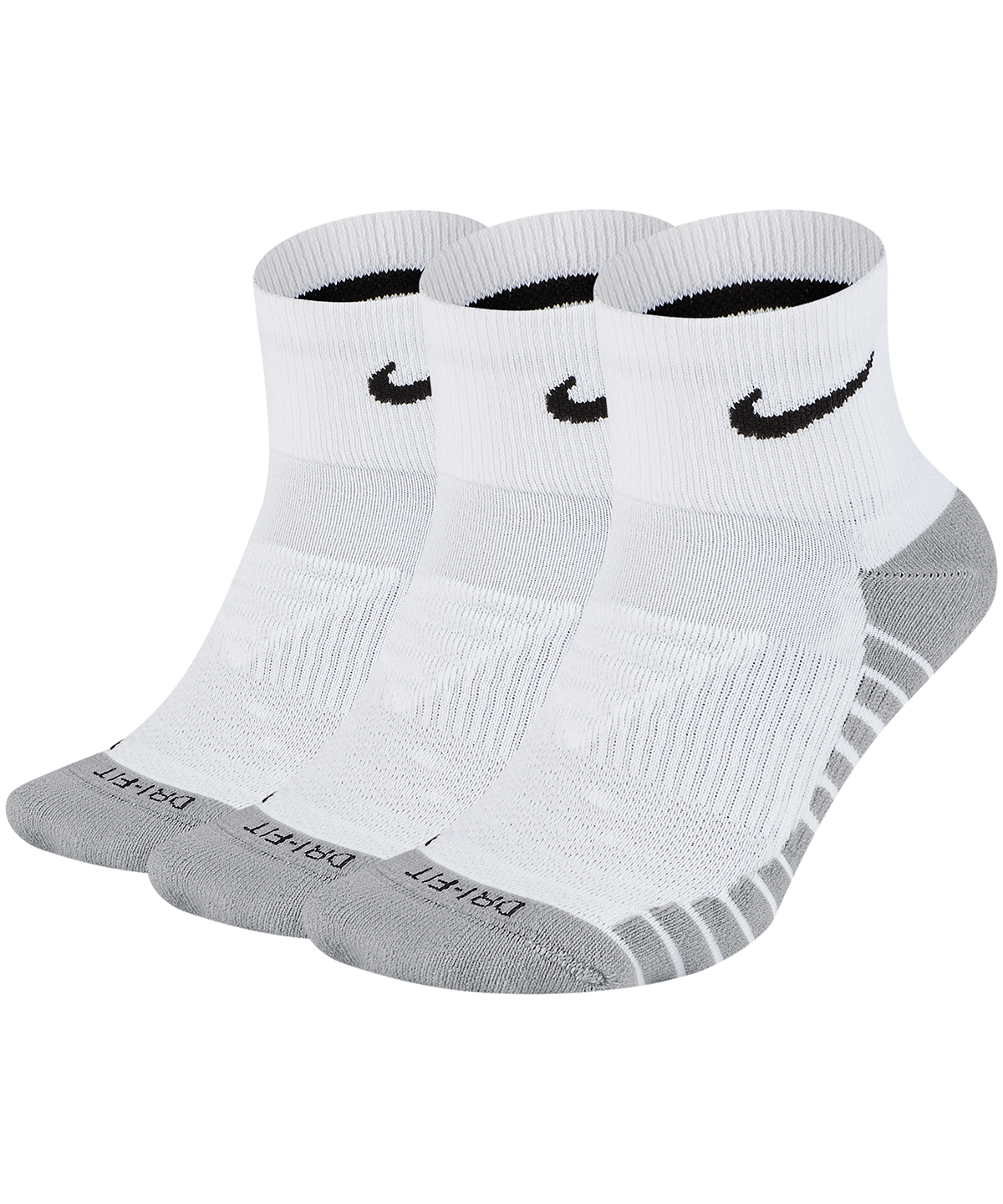 Nike Everyday Max Cushioned Ankle Sock (3 Pairs) White/Wolf Grey/Black Size Large