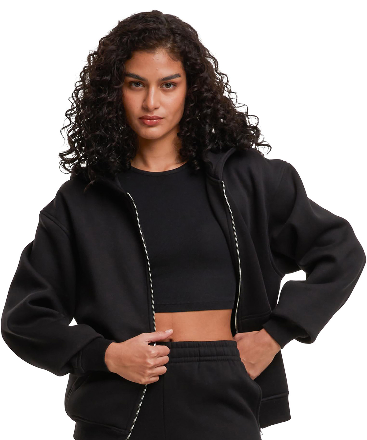 Women’s loose-fit zip hoodie