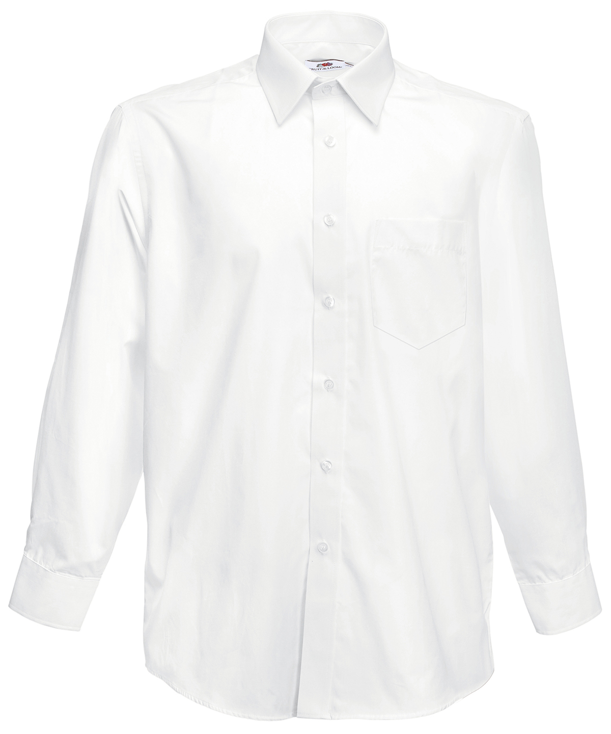 Poplin Long Sleeve Shirt White Size Medium