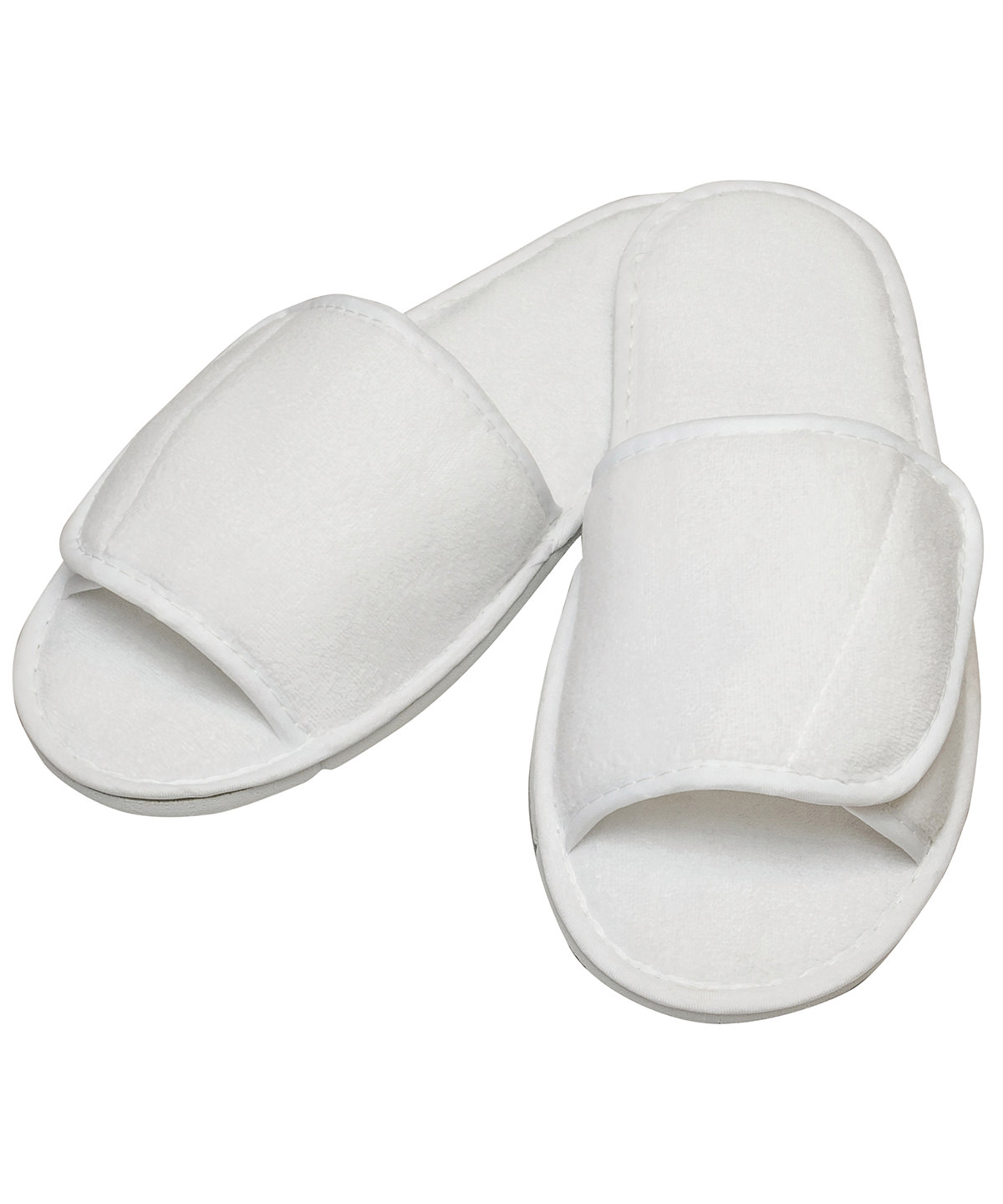 Open-Toe Slippers With Hook And Loop Strap White Size 47