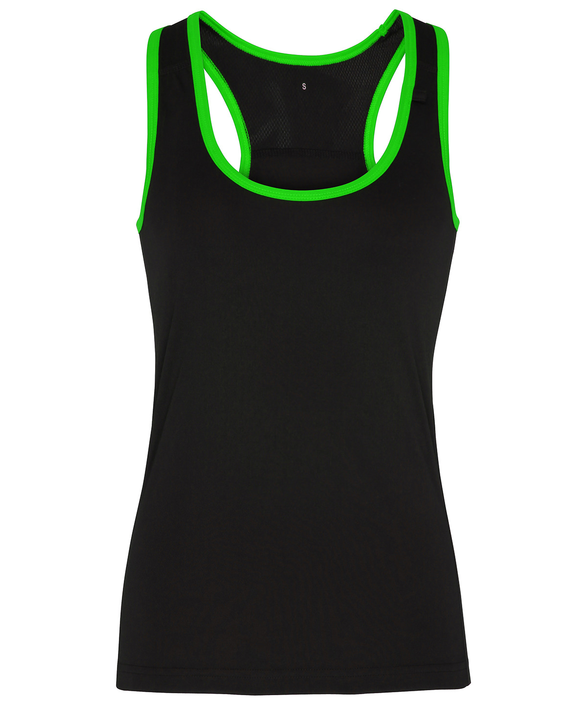 Women's TriDri® panelled fitness vest Black/Lightning Green L Sports & Leisure Tops TR023BKLGL Active Group  | Business Supplies. Workwear. Furniture. Promotional Merchandise. Business Technology