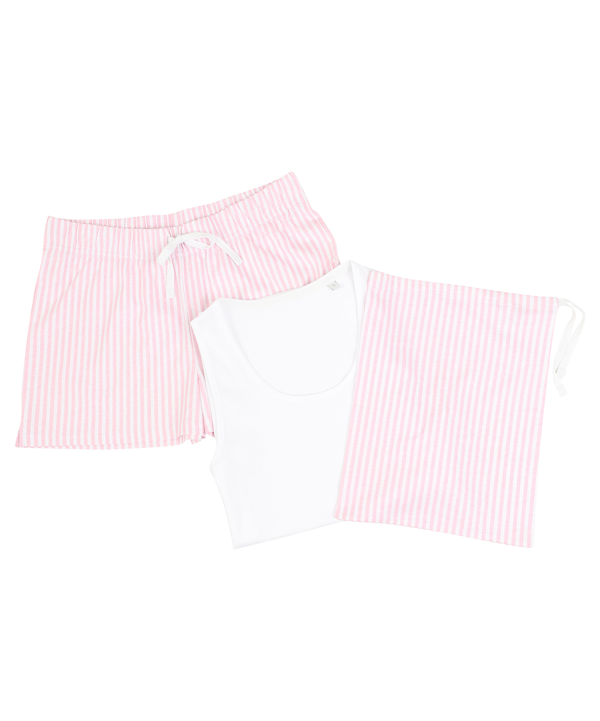 White/Pink/White Stripe