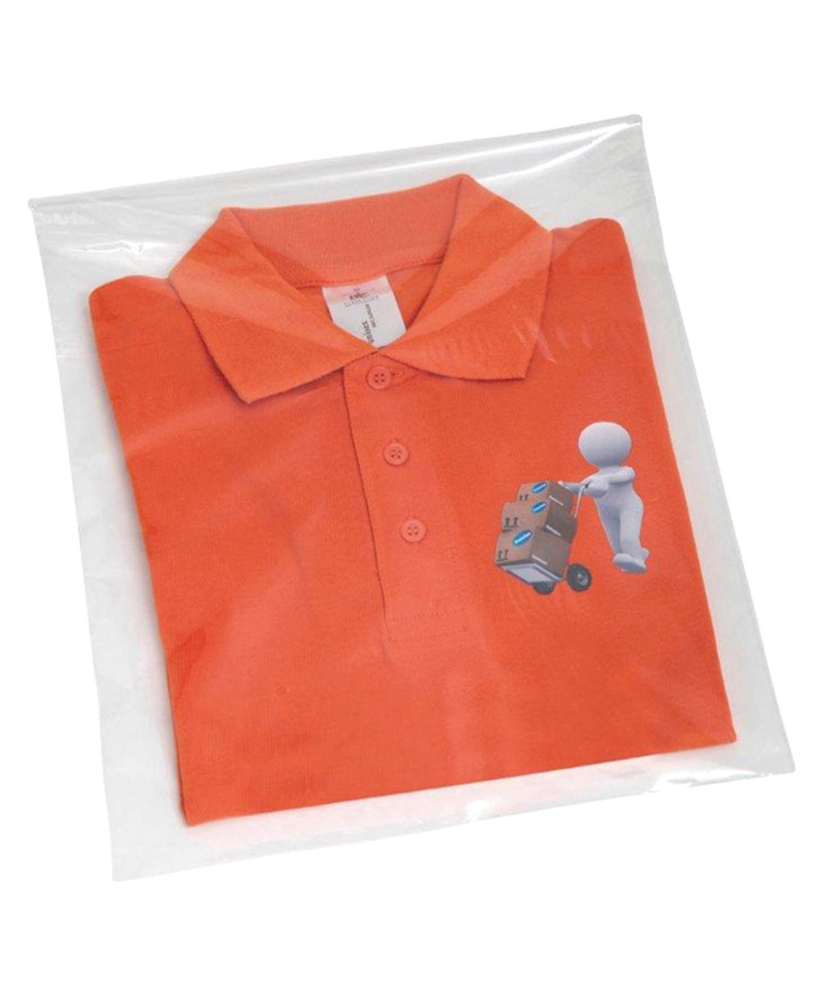 Polypropylene shirt bag worn