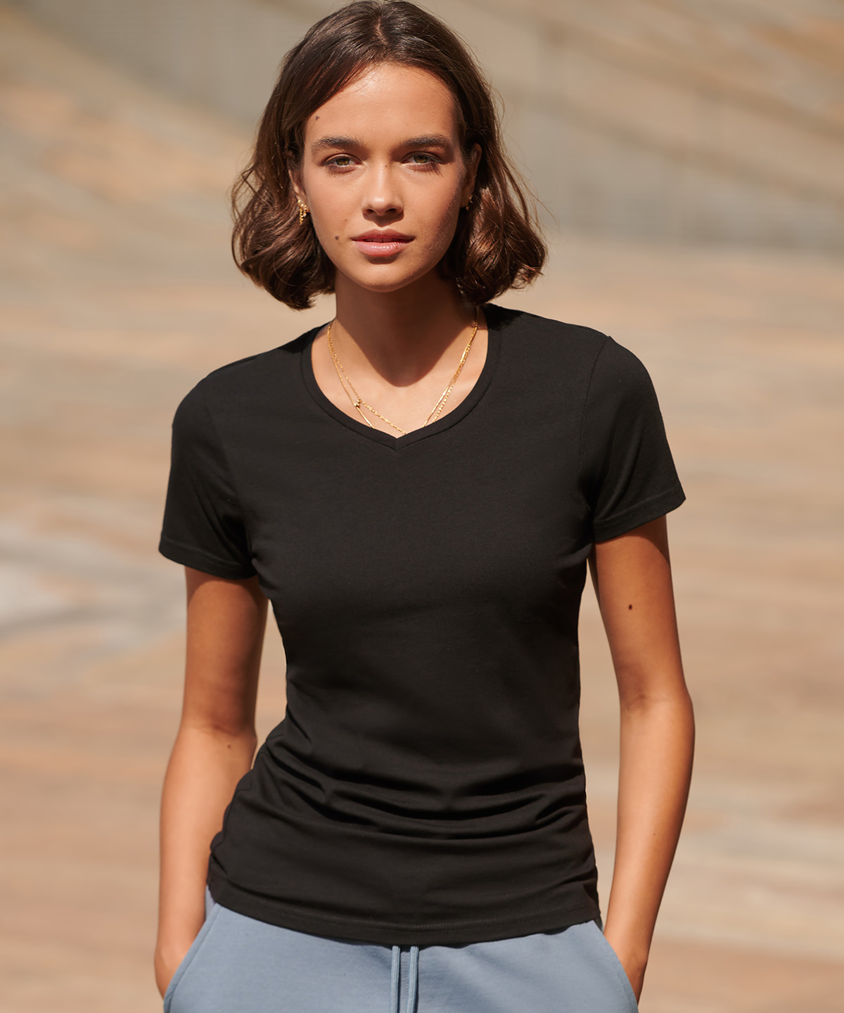 Feel good women’s stretch v-neck t-shirt Feel good women’s stretch v-neck t-shirt