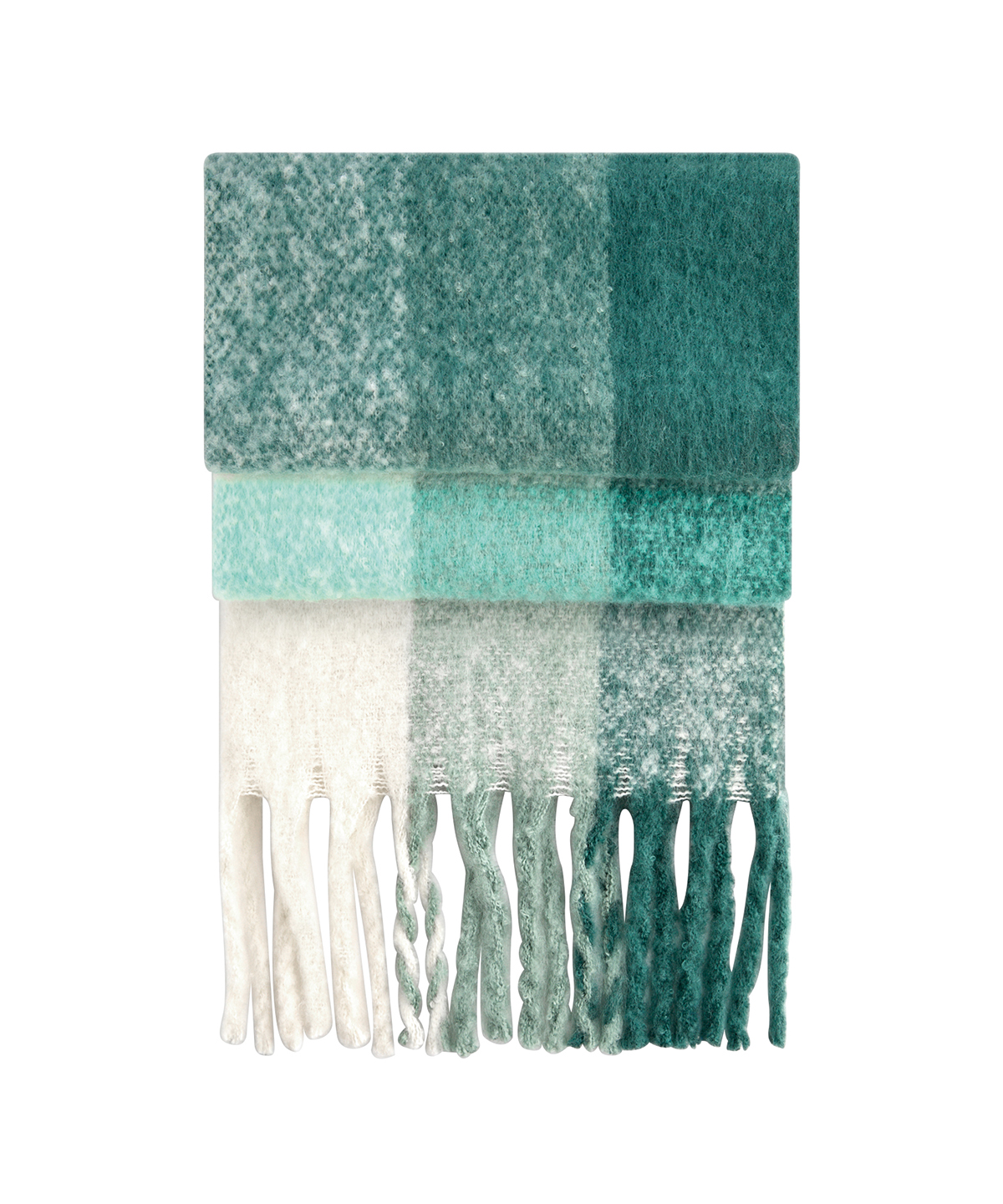 Fluffy check scarf image 3