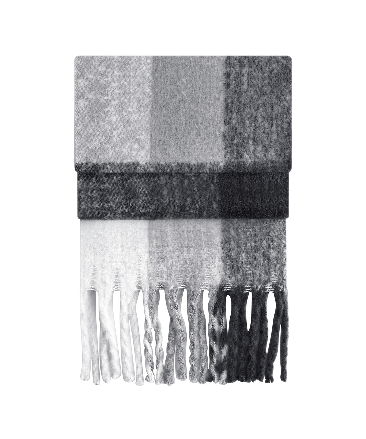Fluffy check scarf image 4
